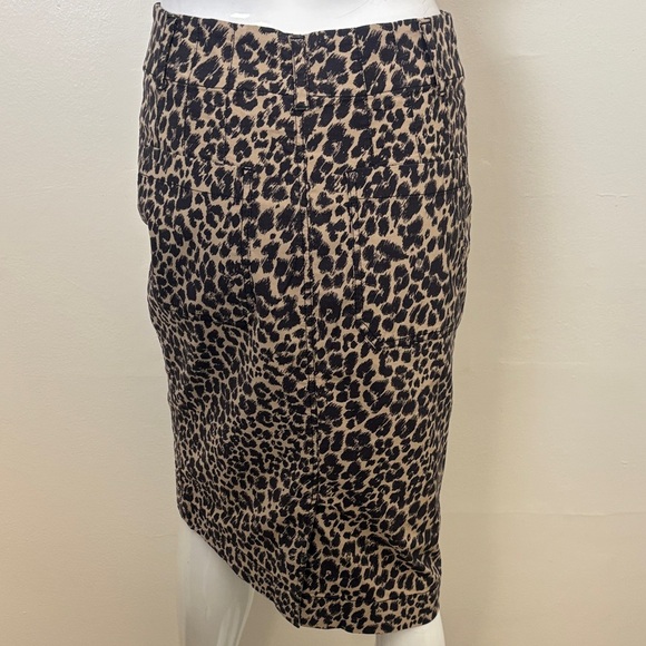 Maeve by Anthropologie Colette Leopard Cheetah Animal Print Midi Skirt w Pockets - Picture 3 of 9